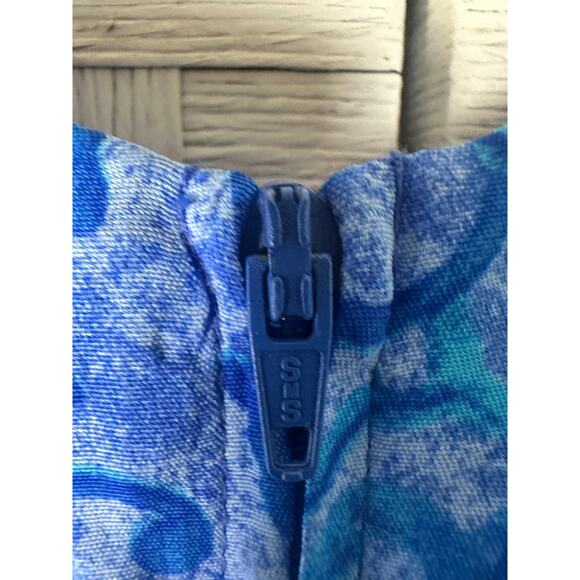 Rabbit Pesigns sundress fitted sleeveless blue nautical coastal print Borgella - Picture 6 of 11